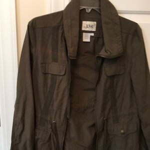 Olive green ladies Fall / Spring jacket. Sz M